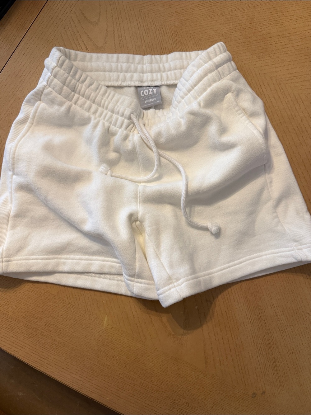 TNA White Cozy Terry Athletic Shorts